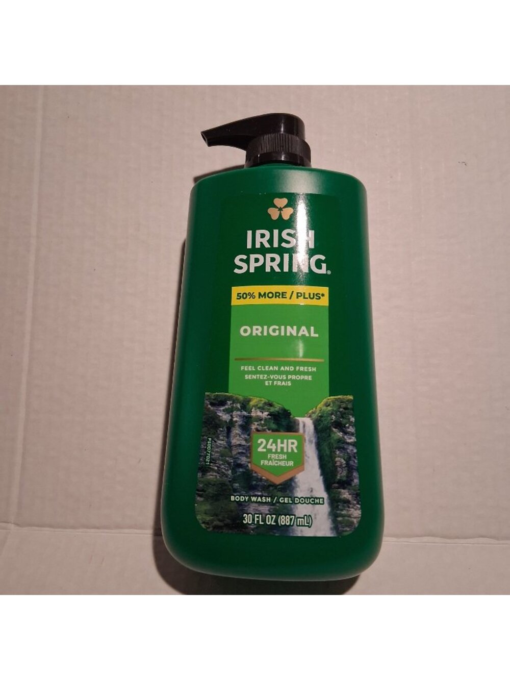 Irish Spring Original Body Wash 30 Fl Oz 24HR Fresh With Pump Dispenser For Face